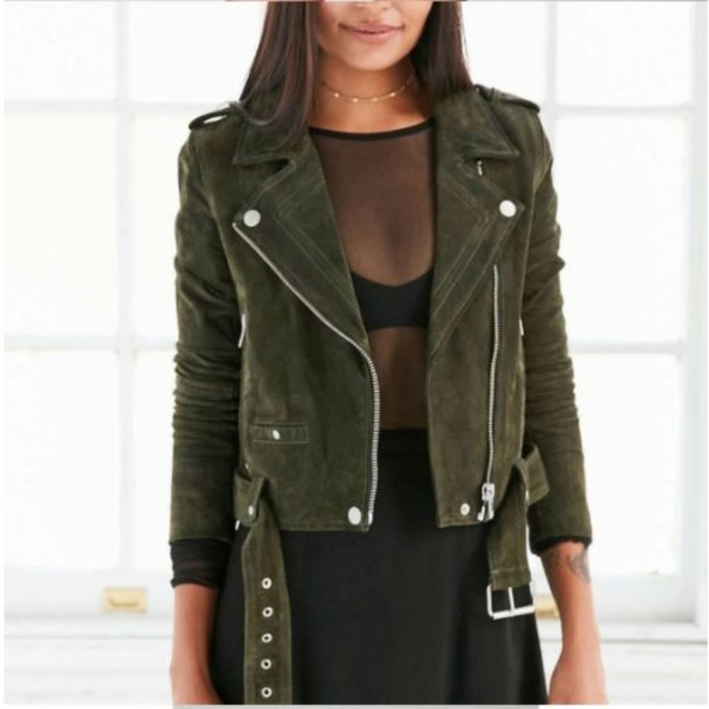 BLANKNYC Suede Moto Jacket